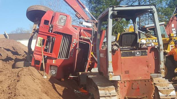 Construction worker pinned under 20,000-pound truck