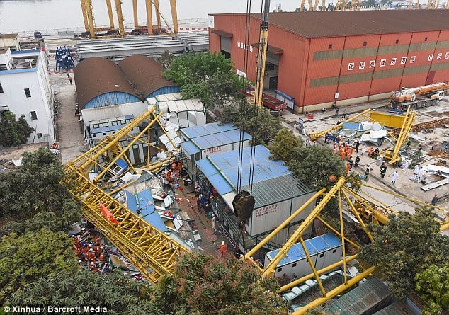 At least 18 dead when 80-ton gantry crane collapses in Dongguan, southern China