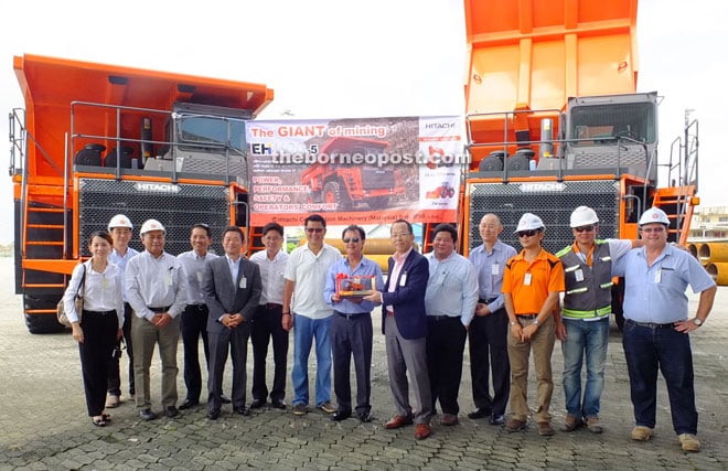 3 Hitachi EH1100-5 dump trucks for Global Minerals in Borneo