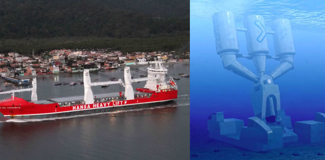 Cool video of Hansa Heavy Lift installing massive offshore bioWAVE power system near Australia