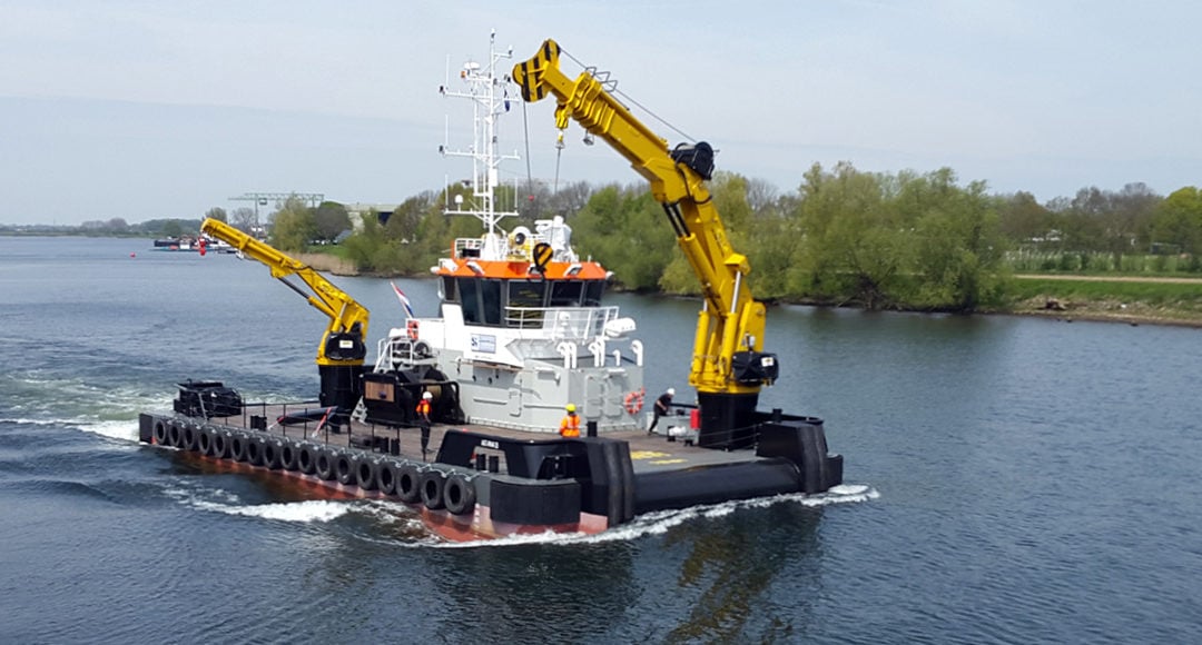 Aitana B, new large workboat equipped by two Heila cranes News