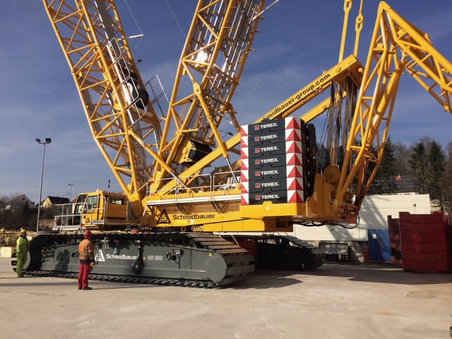 Schmidbauer GmbH & Co. KG in Germany acquires a 650-ton Terex Superlift 3800 crawler crane