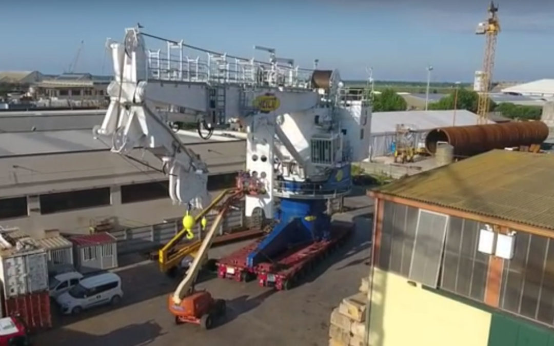 Video of Heila Cranes Custom Built Marine & Offshore cranes installed on Ravenna port