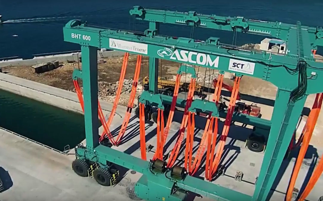 ASCOM 600 ton capacity Boat Hoist at Marina & Yacht Service Center Trogir