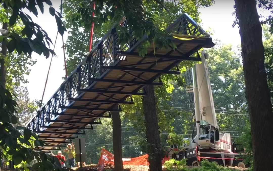 Southway Crane and Rigging sets new 75 foot 3-ton bridge in Brookhaven, GA
