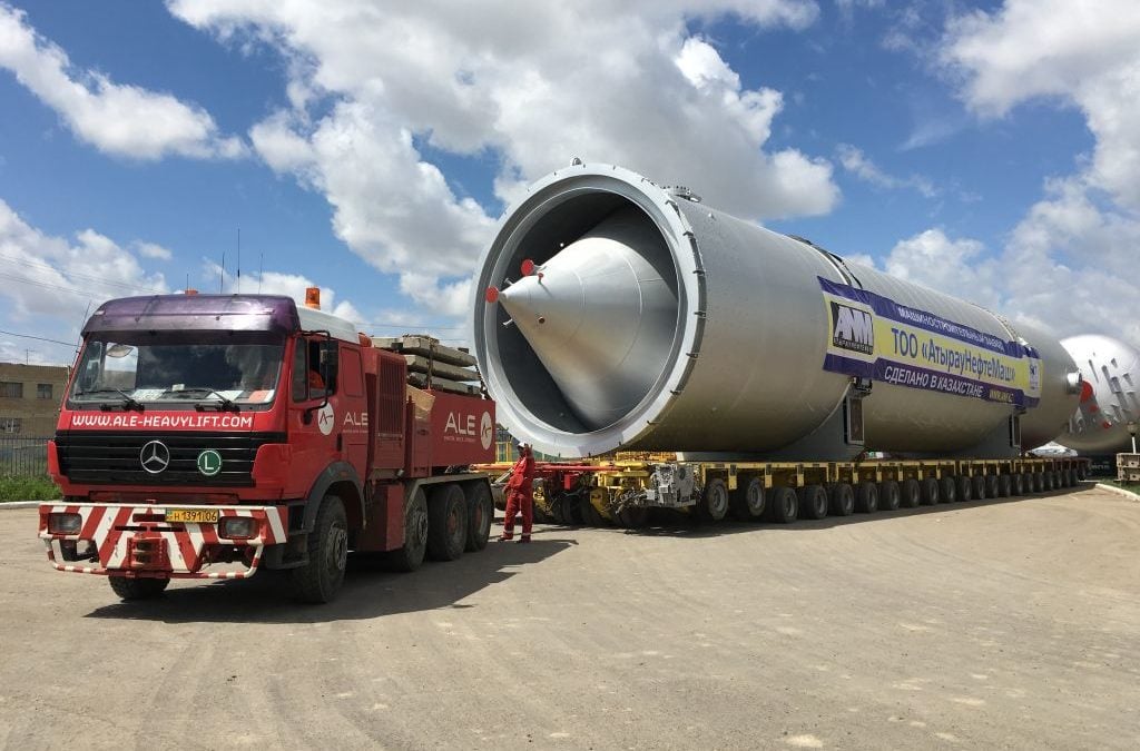 ALE Heavy Lifts transports heavy refinery components in Kazakhstan’s oil capital