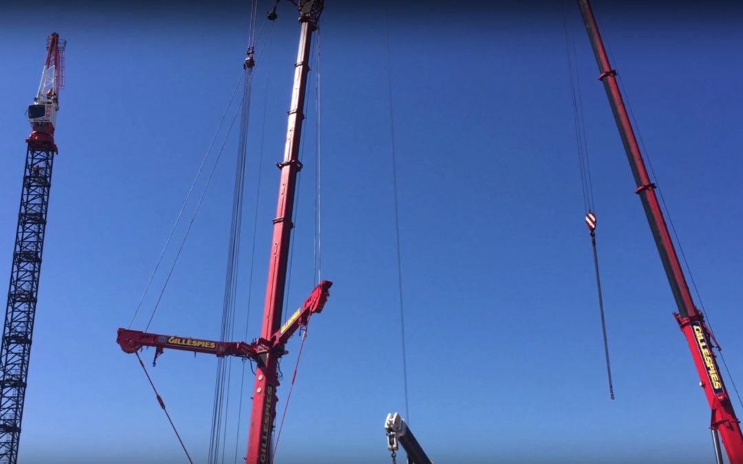 Watch Australian based Gillespies Crane erect a Liebherr tower crane in this Video Montage.