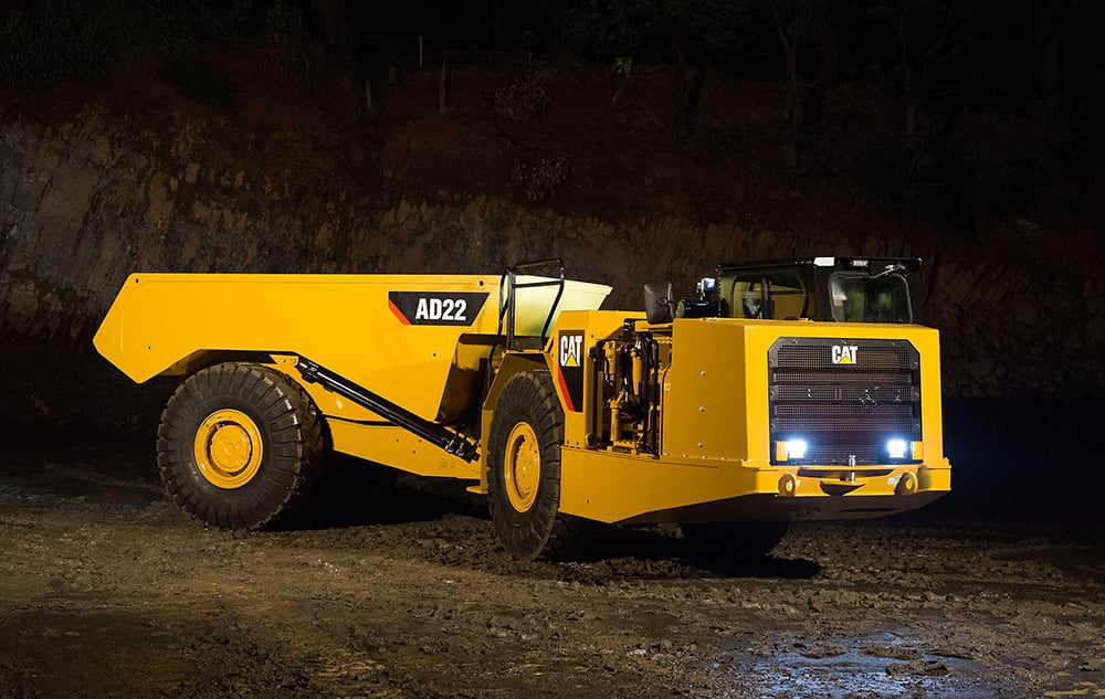 Caterpillar introduces a new smaller underground mining truck, the AD22