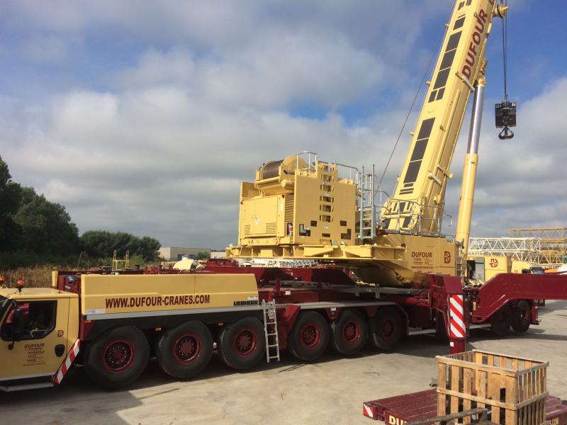 100th Liebherr 750-ton LTM 1750-9.1 All Terrain Mobile crane delivered to Belgian crane contractor Dufour