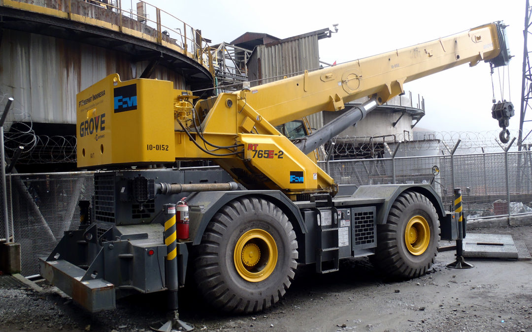 Grove RT cranes chosen for tough mine site in Indonesia
