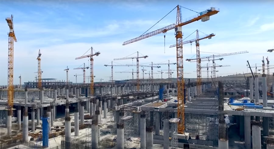 Watch an Official Liebherr VIdeo of 58 Tower Cranes building the world’s largest Airport in Istanbul