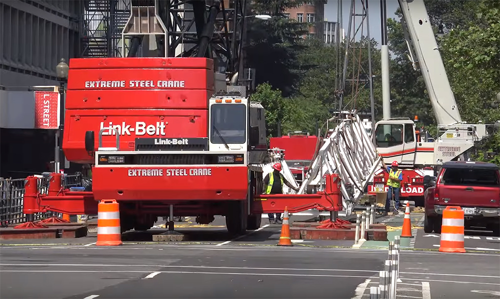 Watch Official video of Three Link-Belt cranes in action in DC and Virginia