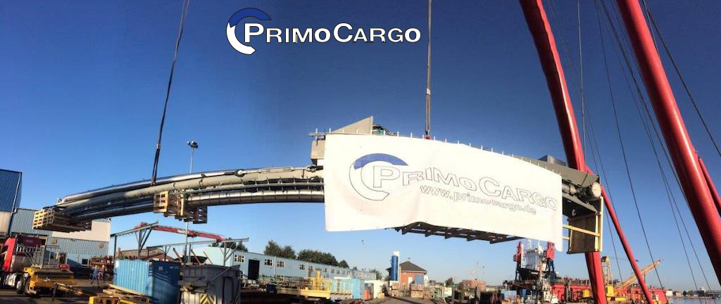 PrimoCargo, an international forwarding company installs new loading-arm by floating-crane