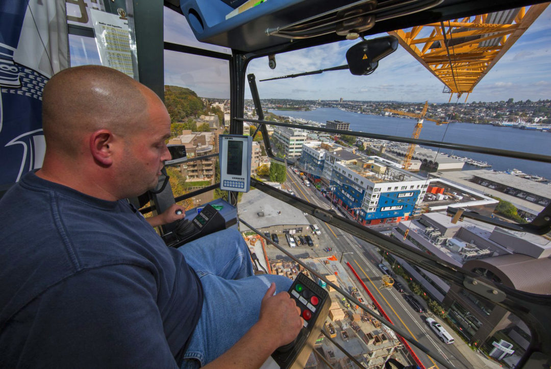 Seattle skyline is tops in tower construction cranes — more than any