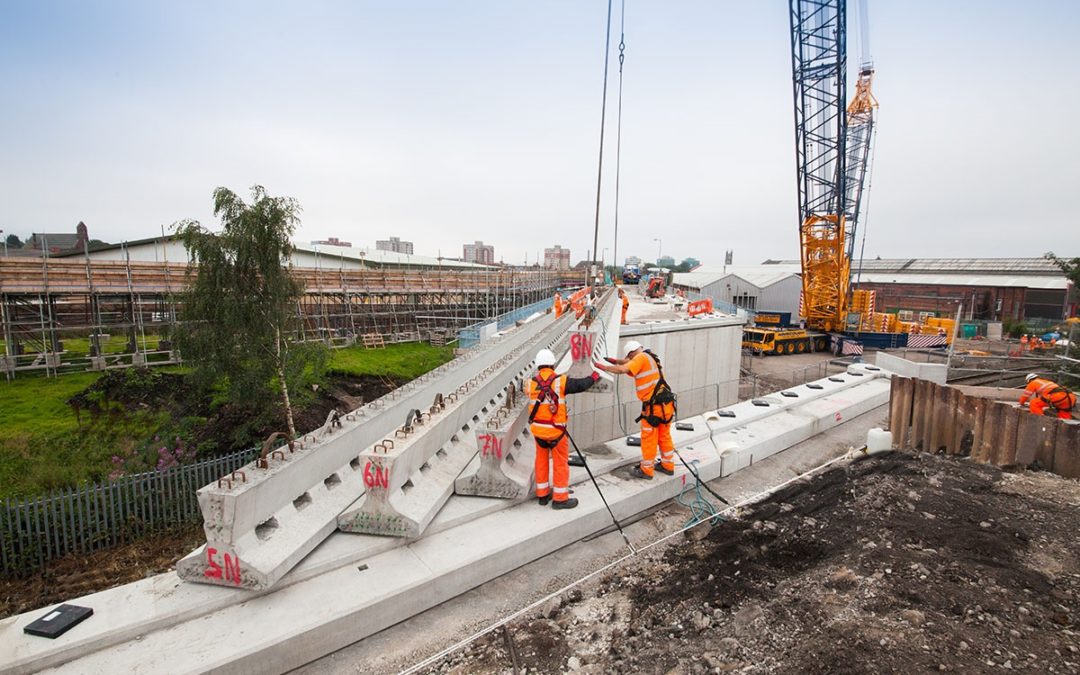 £4M bridge work completed with 600t Ainscough hired Lattice Boom Mobile Crane in UK