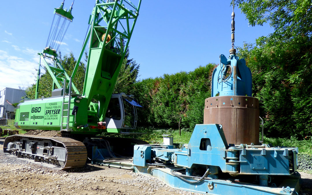 French Civil Engineering Firm relies on Sennebogen cranes for well construction