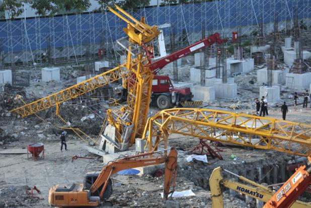 Tower Crane Crane collapse kills 5 construction workers in Bangkok