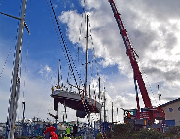 Arklow Crane Hire marks the end of the boating season in Ireland