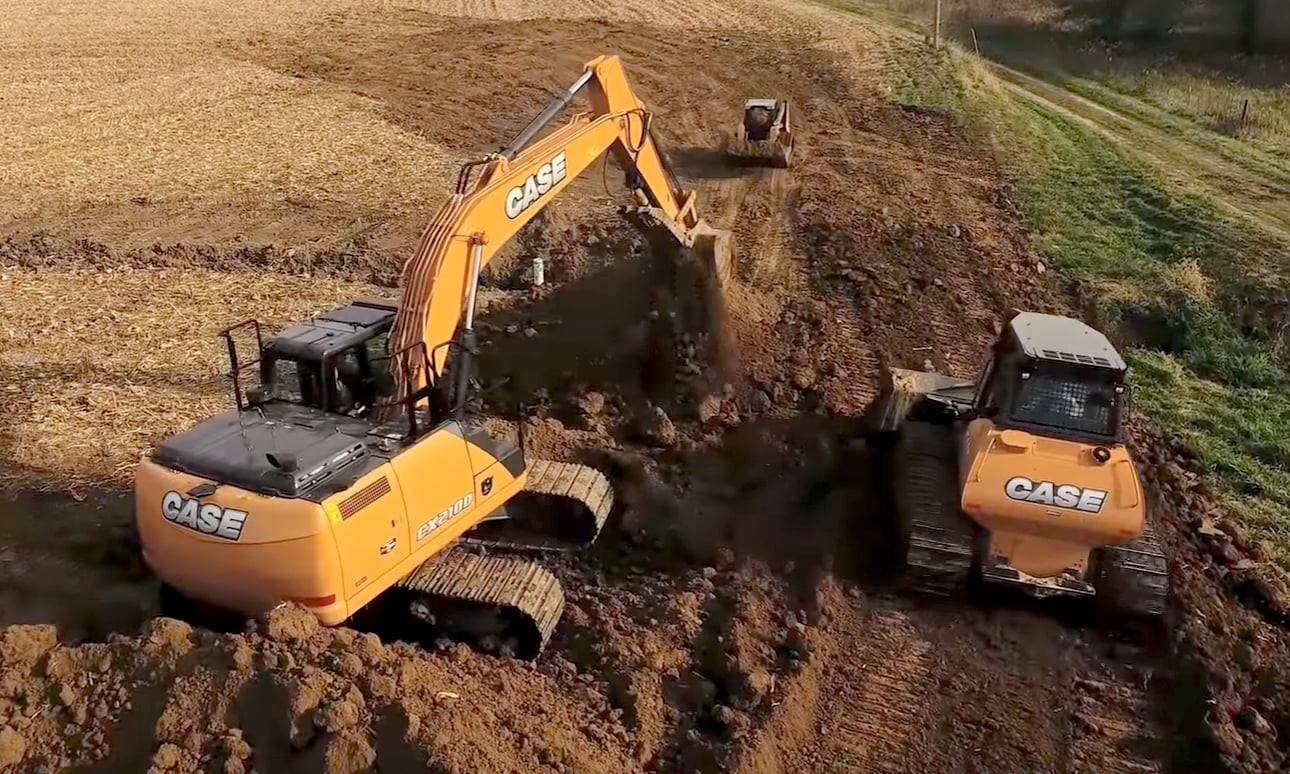 Wilcoxen Construction recently purchased a CASE CX210D excavator and a CASE 1150M crawler dozer