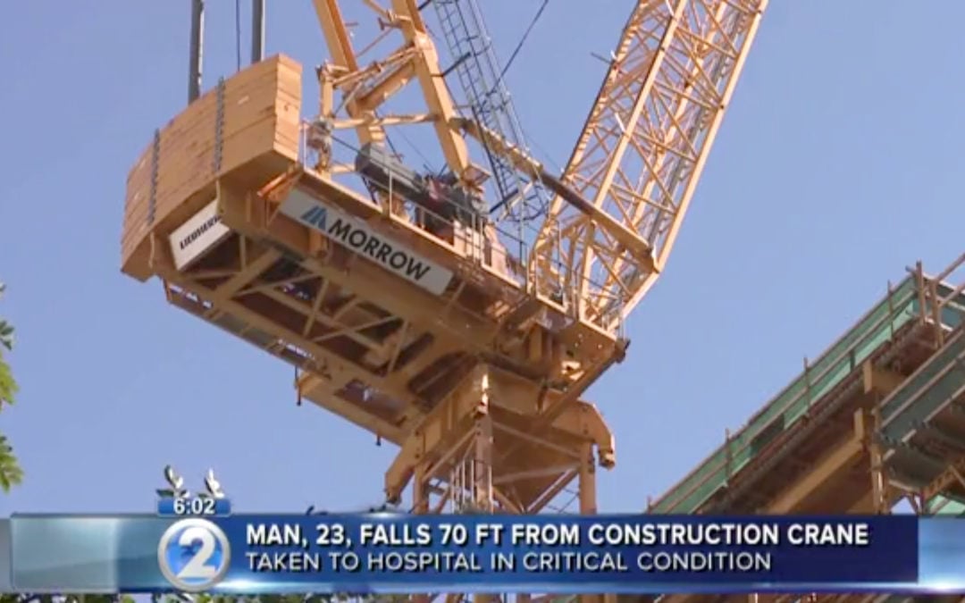 Man in critical condition after falling 70 feet from Luffiing Jib Tower Crane in Hawaii