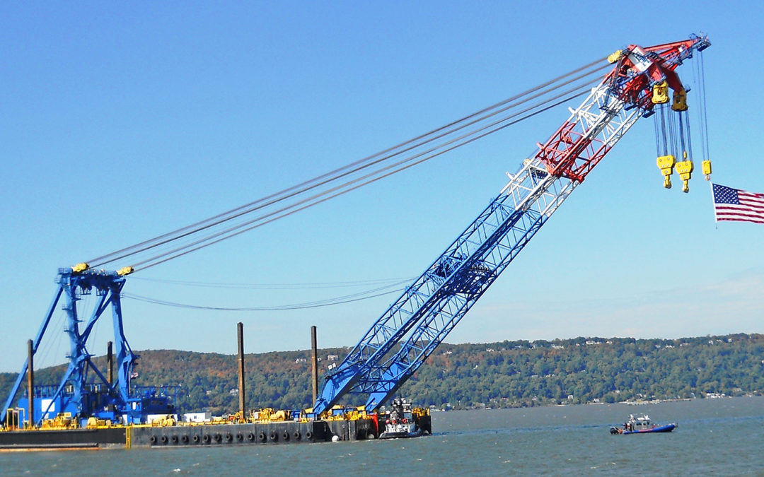 Super Crane “I Lift NY” is Prepped for more work on the new NY Bridge