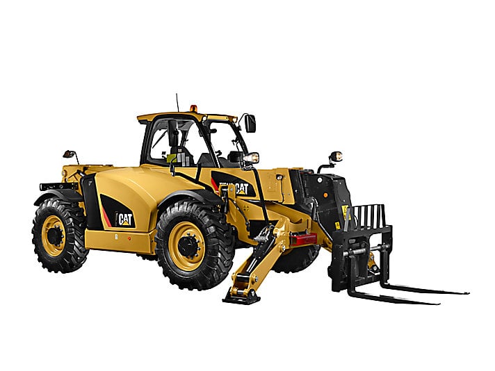 The new CAT TH514D telehandler features load sensing hydraulics and expanded work tool range