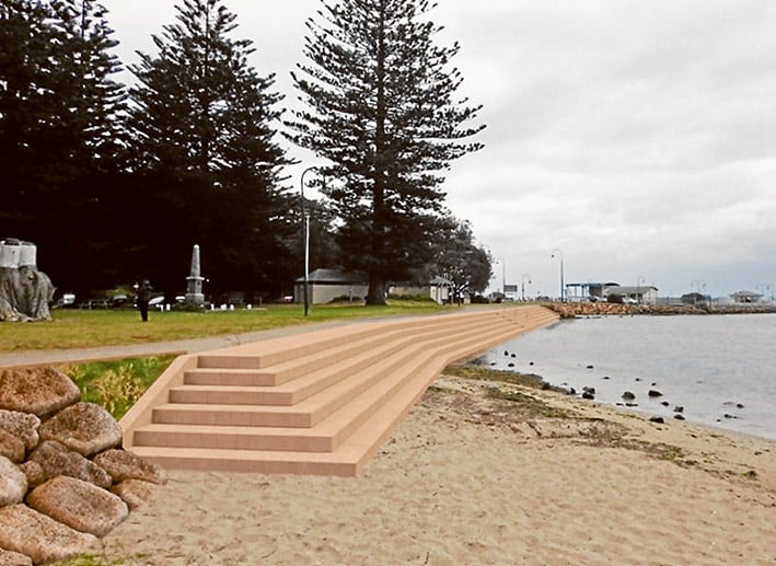Watch a quickie seawall construction time lapse video from Australia