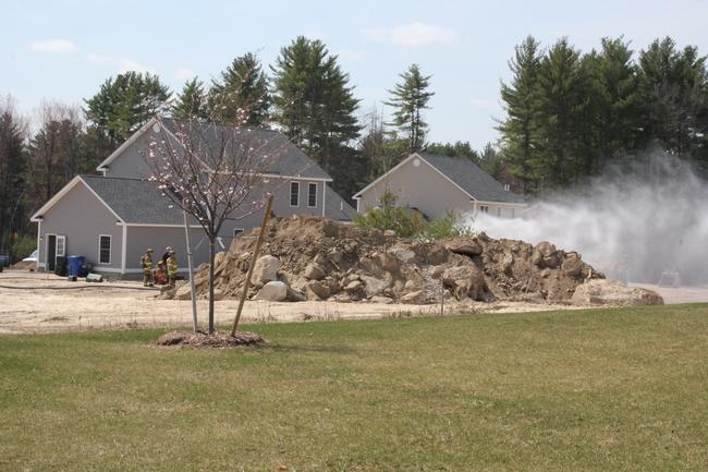 Telehandler strikes propane tank at construction site in New Hampshire