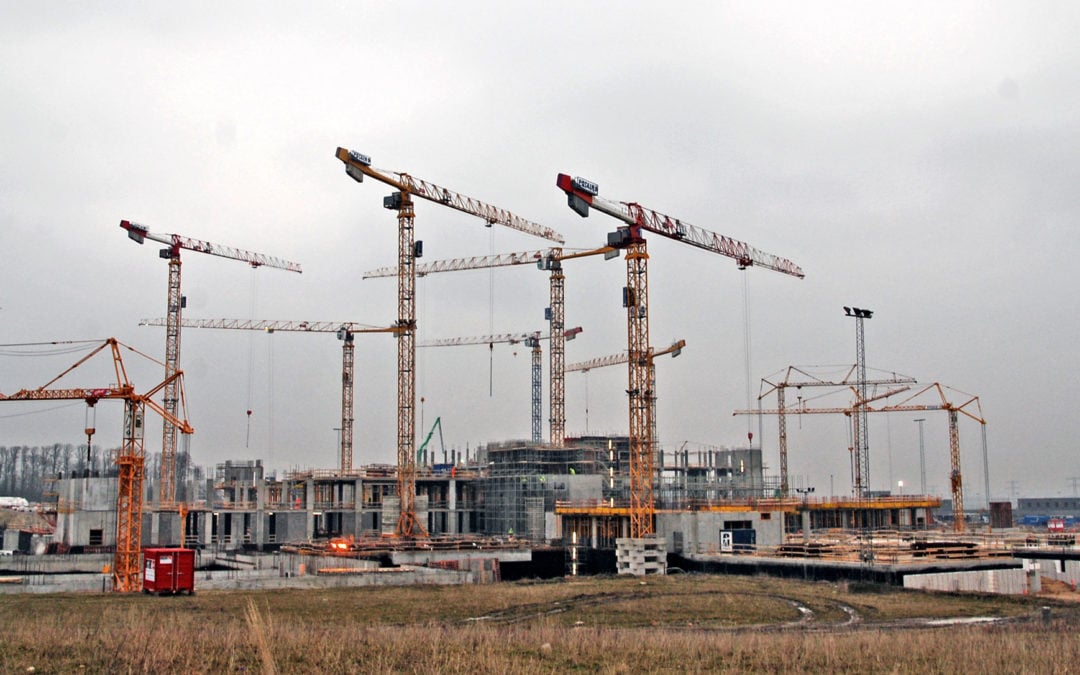 Potain Tower cranes are helping to build massive hospital complex in Demark