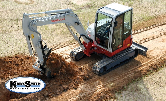 Takeuchi a leader in Compact Equipment Announces Kirby-Smith Machinery as New Dealer