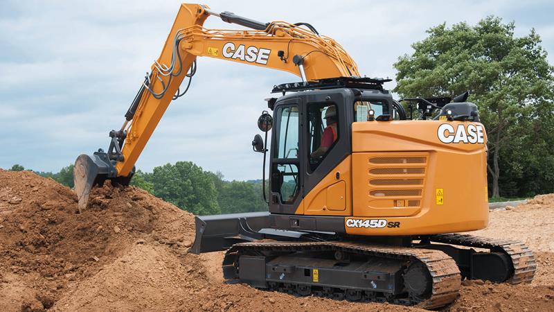 Case expands D Series with CX145D SR minimum-swing excavator
