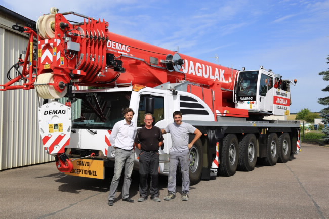 A Demag AC 250-5 All Terrain crane goes to France based Jagulak Lifting Service