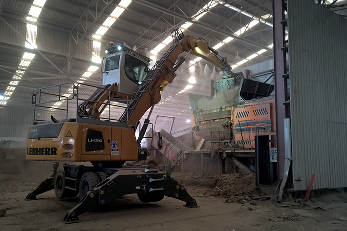 Liebherr equipment at Adelaide Resource Recovery Center