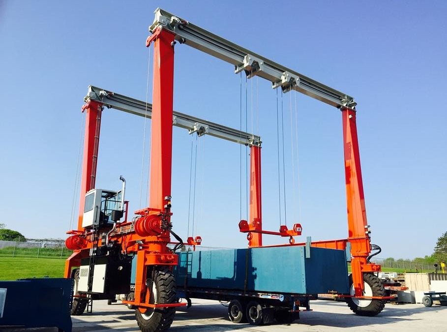 Shuttlelift introduced two new Rubber Tired Gantry Crane models, the 90t DB90 and the 165t DB165
