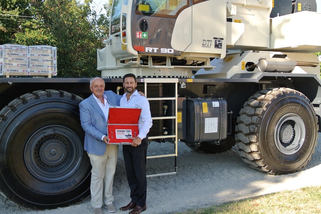 Italian based TecnoGru takes delivery of the new Terex RT 90 Rough