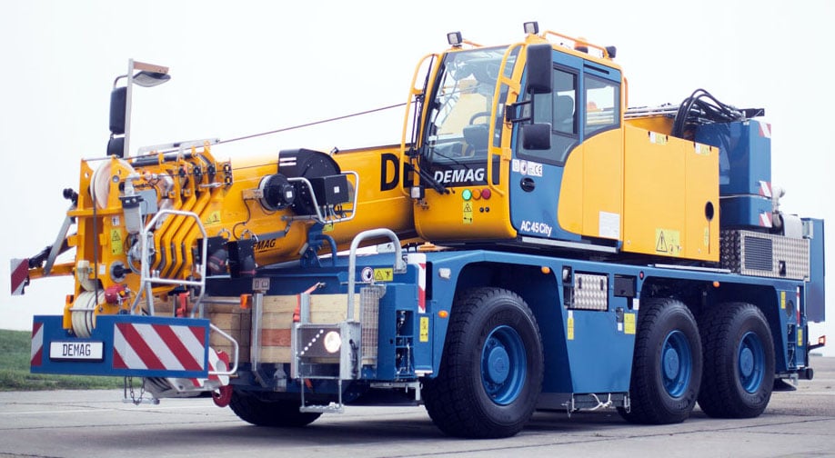 Terex just introduced a new compact All Terrain Crane, the Demag AC 45 City.