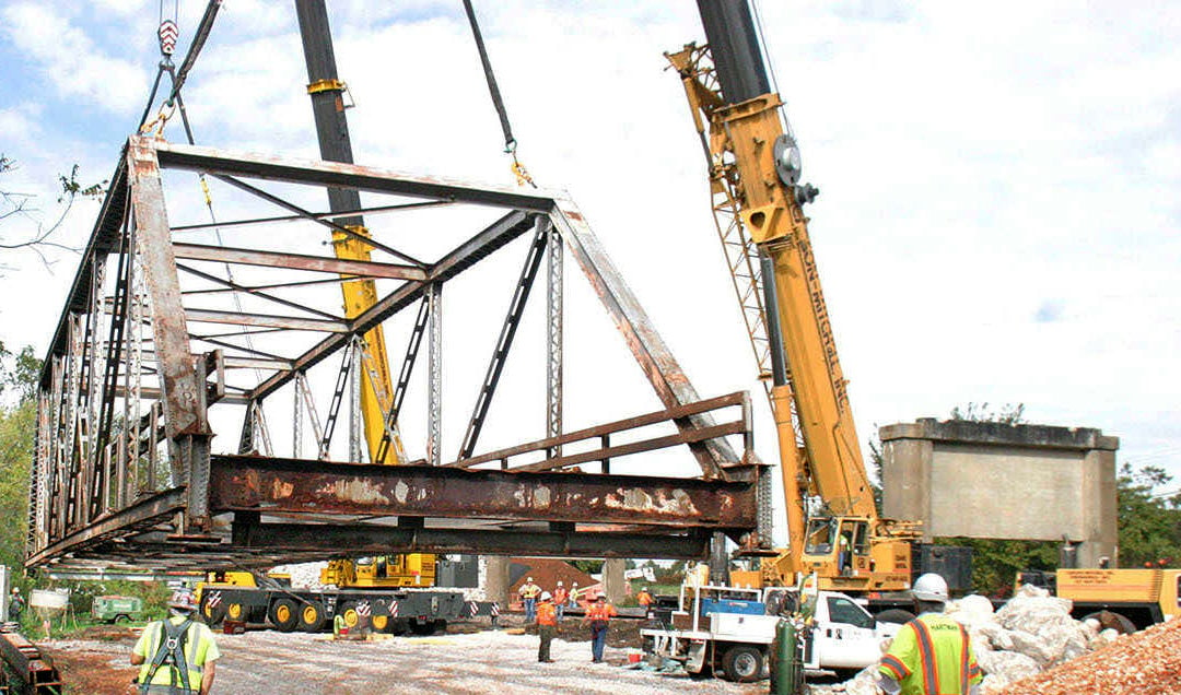 Carson-Mitchell’s Grove GMK6350 & GMK5210 All Terrain cranes handle Bridge replacement job in Missouri