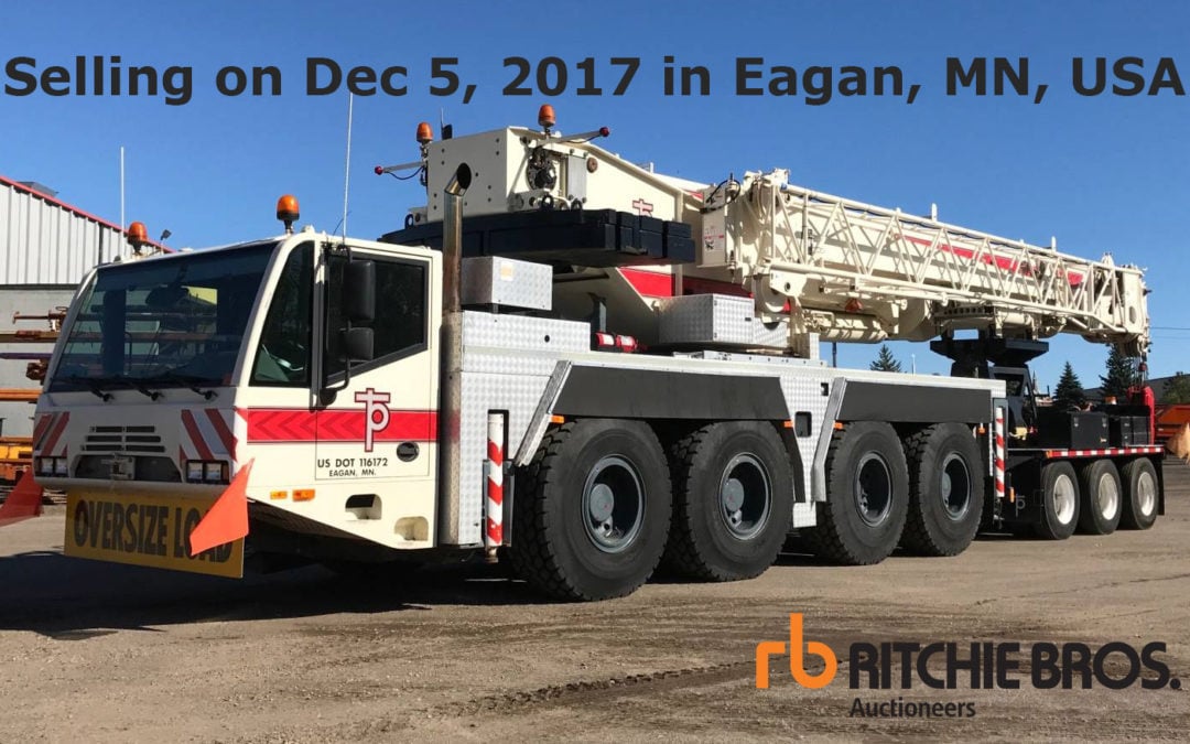 Ritchie Bros. Announces Largest Single-Owner Crane Auction in Eagan, MN