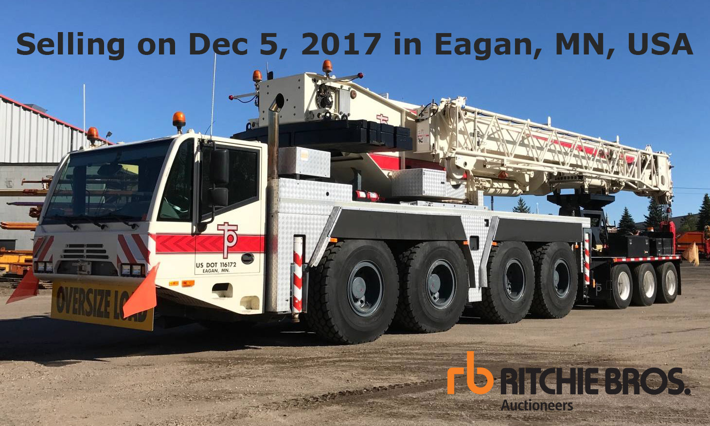 Ritchie Bros. Announces Largest SingleOwner Crane Auction in Eagan, MN
