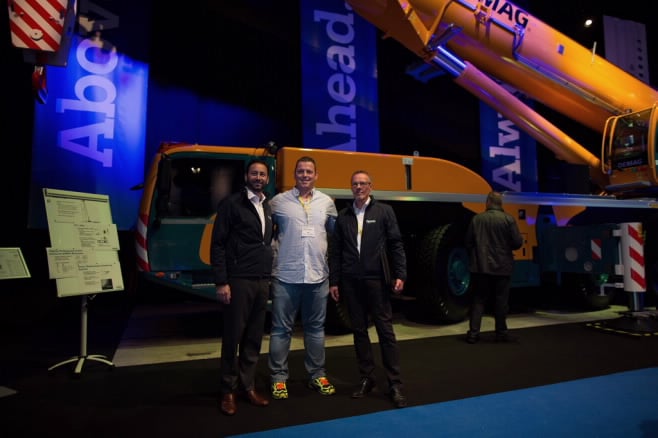 Italian rental company Musselli celebrated the purchase of a new Grove GMK5250L crane at GIS 2017 in Piacenza, Italy.