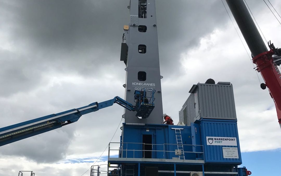 Work has started on assembling 300-ton Model 3 Harbor Crane @ Warrenpoint in Ireland