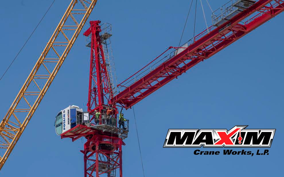 Maxim Crane erects 240′ Potain Tower Crane with Liebherr All Terrain in Roanoke, VA