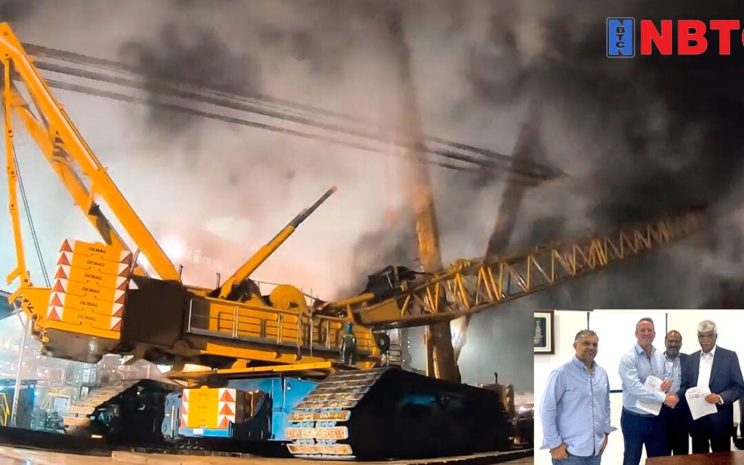 NBTC Group- a Kuwaiti firm taking deliver of a 1600 metric ton Demag CC 8800-1 crawler crane.